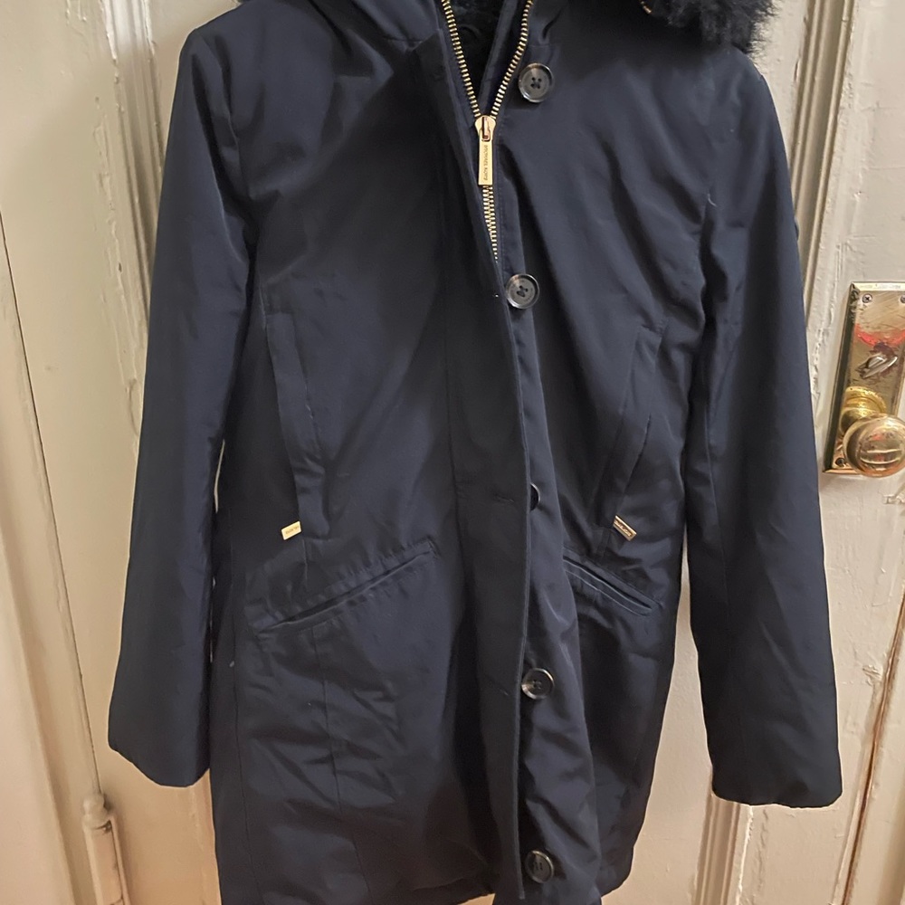 Michael Kors Down Jacket puffer with hood and detachable faux fur
